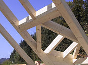 Dormer with dovetail mortise and tenon joints