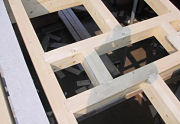 floor joist replacement with dovetail mortise and tenon
